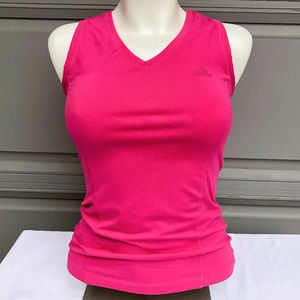 ADIDAS Athletic Climalite V-Neck Pink Tank Top